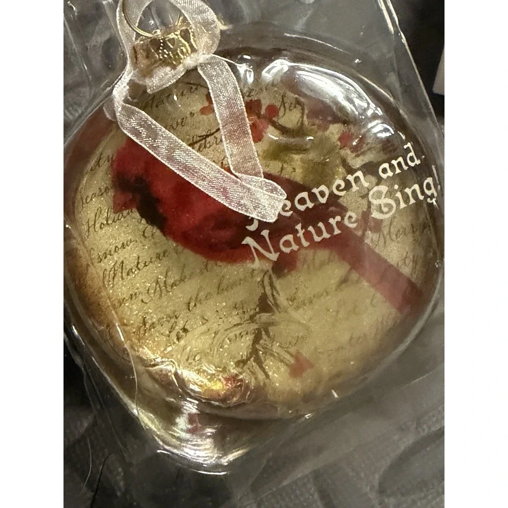 Hallmark Keepsake Cardinal‎ Song 2010 Heaven and Nature Sing Glass Ornament New